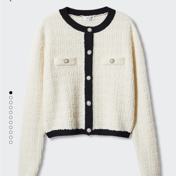 MANGO pocket tweed cardigan size small BNWT - Picture 9 of 9